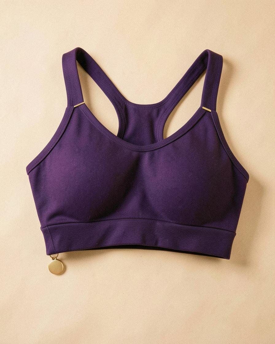 Sculpt Bra detail with matte-gold hardware